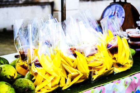 Thai mango is Fruit Thai streetの写真素材