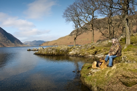 Lakeside Relaxationの写真素材