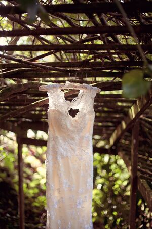 Lace wedding dressの写真素材