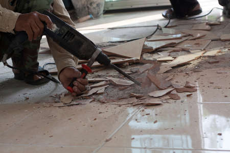 dismantle tiledの写真素材