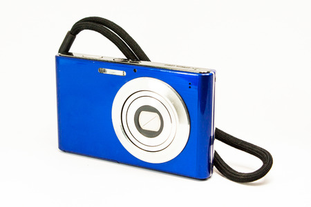 blue compact camera
