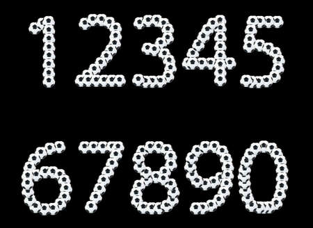 Number ball is one to zero on black  background.