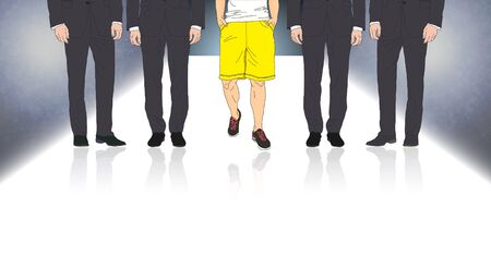 Illustration of the difference between some peopleの写真素材