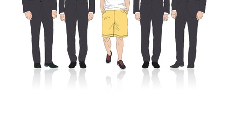 Illustration of the difference between some peopleの写真素材