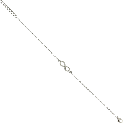 Silver bracelets with zirconium stones on white backgroundの写真素材