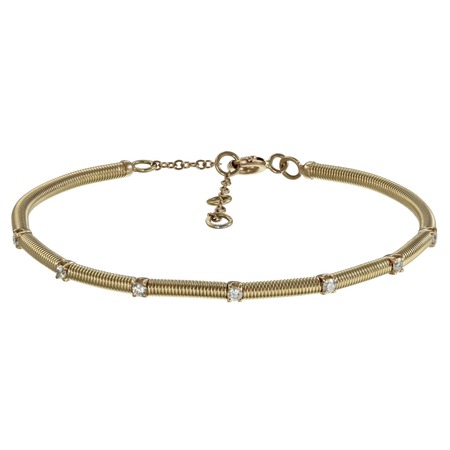 Diamond bracelet with stones on white backgroundの写真素材
