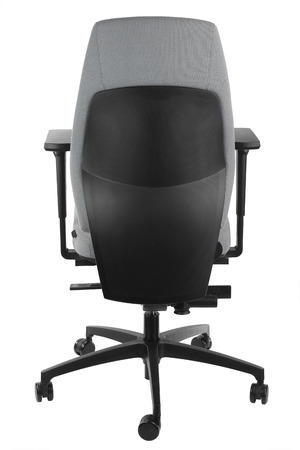 Modern office chair from red leather. Isolatedの写真素材