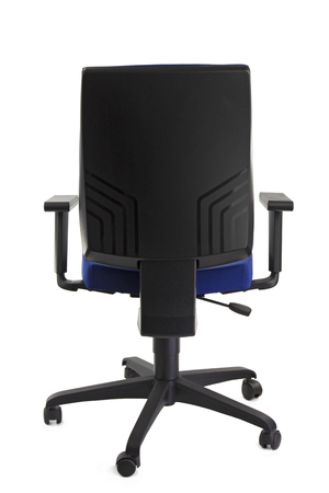 Modern office chair from red leather. Isolatedの写真素材