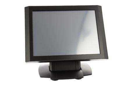 Point Of Sale System with Screen Monitor On White Backgroundの写真素材