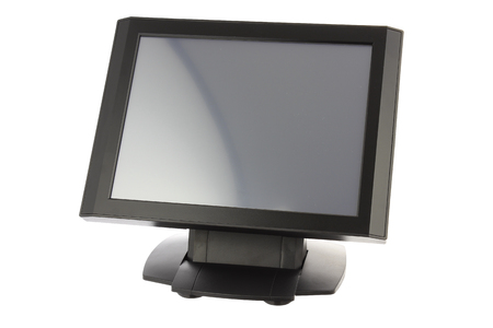 Point Of Sale System with Screen Monitor On White Backgroundの写真素材