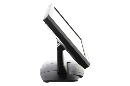 Point Of Sale System with Screen Monitor On White Backgroundの写真素材