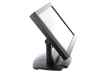 Point Of Sale System with Screen Monitor On White Backgroundの写真素材
