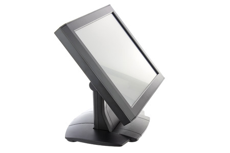 Point Of Sale System with Screen Monitor On White Backgroundの写真素材