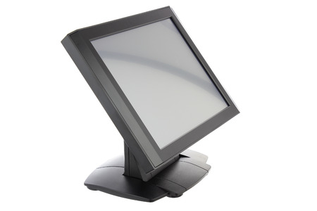 Point Of Sale System with Screen Monitor On White Backgroundの写真素材