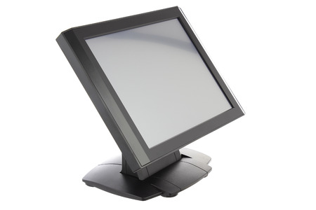 Point Of Sale System with Screen Monitor On White Backgroundの写真素材