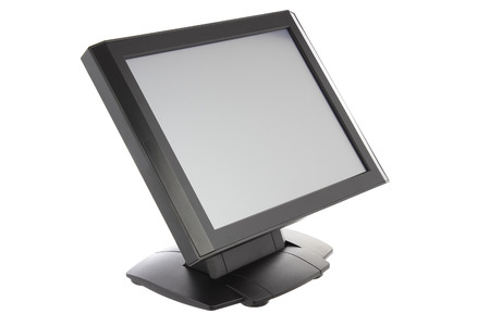 Point Of Sale System with Screen Monitor On White Backgroundの写真素材
