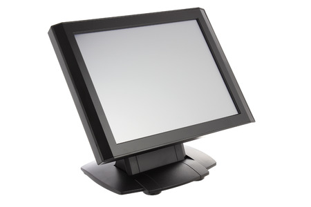 Point Of Sale System with Screen Monitor On White Backgroundの写真素材