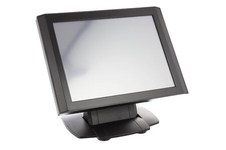 Point Of Sale System with Screen Monitor On White Backgroundの写真素材