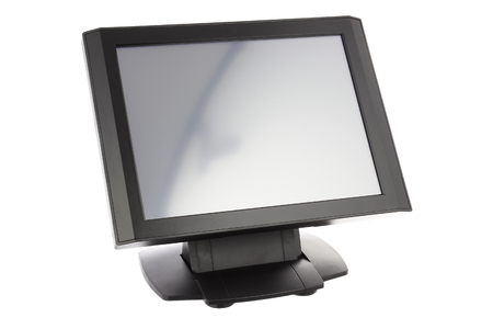 Point Of Sale System with Screen Monitor On White Backgroundの写真素材