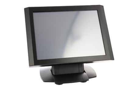 Point Of Sale System with Screen Monitor On White Backgroundの写真素材