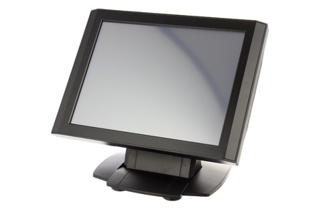 Point Of Sale System with Screen Monitor On White Backgroundの写真素材