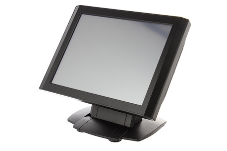 Point Of Sale System with Screen Monitor On White Backgroundの写真素材