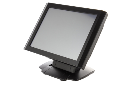 Point Of Sale System with Screen Monitor On White Backgroundの写真素材