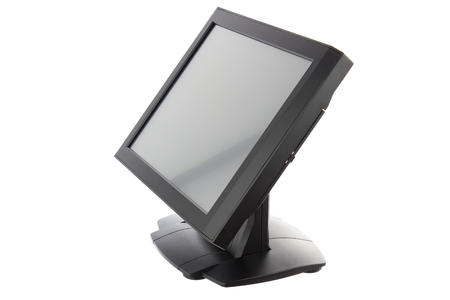 Point Of Sale System with Screen Monitor On White Backgroundの写真素材
