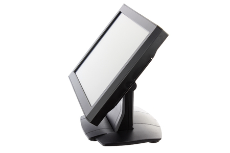 Point Of Sale System with Screen Monitor On White Backgroundの写真素材
