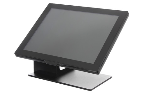 Point Of Sale System with Screen Monitor On White Backgroundの写真素材