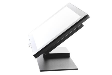 Point Of Sale System with Screen Monitor On White Backgroundの写真素材
