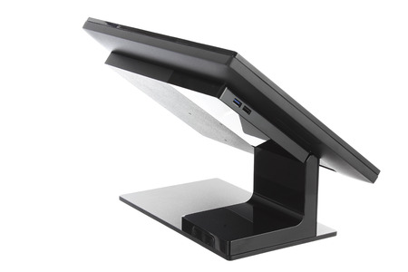 Point Of Sale System with Screen Monitor On White Backgroundの写真素材