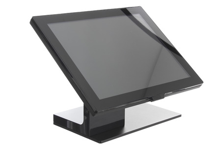 Point Of Sale System with Screen Monitor On White Backgroundの写真素材
