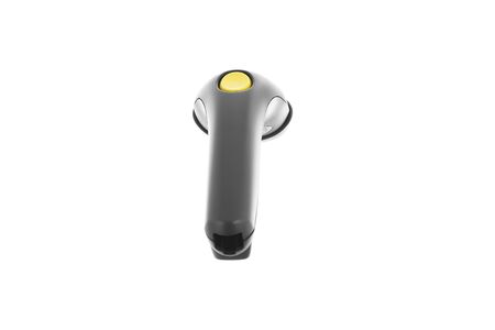 A black barcode scanner on white backgroundの写真素材