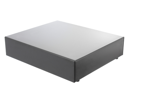 A black cashbox on white backgroundの写真素材