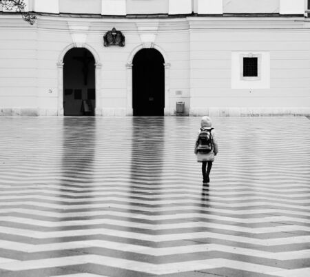 Lonely Walkの写真素材