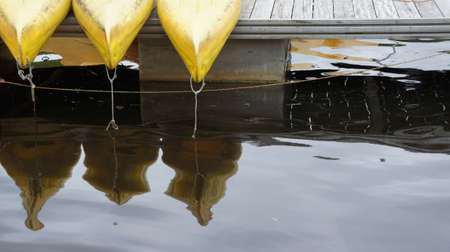 3 Kayaksの写真素材