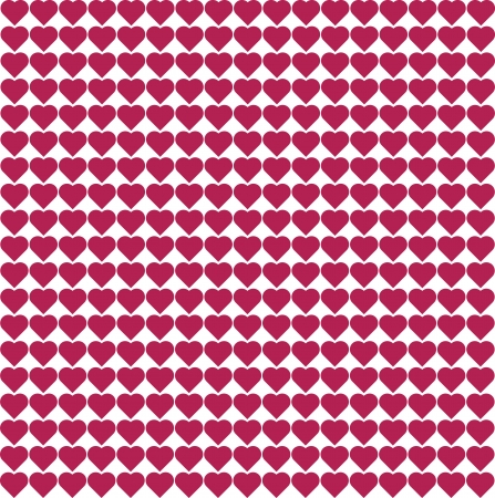 Seamless heart and love shape pattern design isolated on whiteのイラスト素材