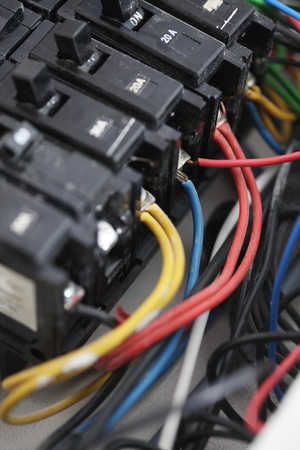 Closeup view of automatic electric fuseの写真素材