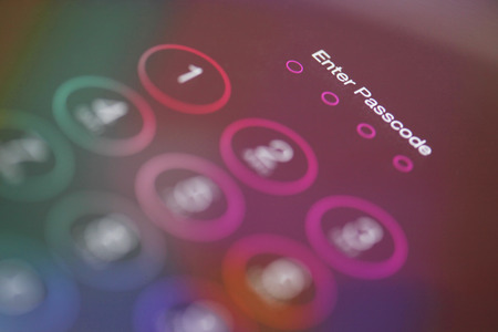 Security login screen for Apple IOS devices