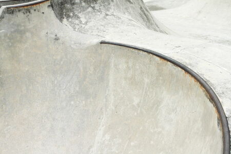 Skateboard ramp with metal grind railの写真素材