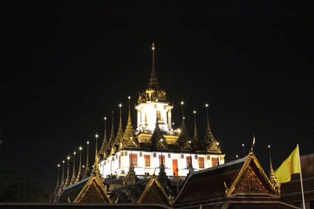 The Wat Phra Kaew at night, Bangkok, Thailand.