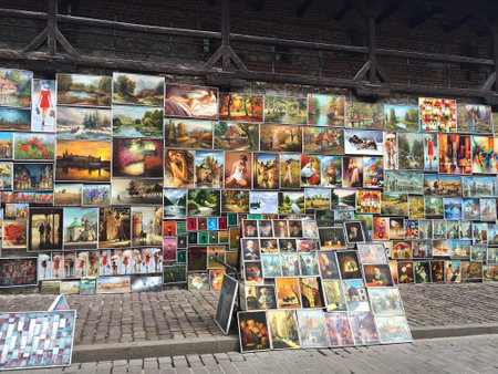 Magazine stand in krakow poland europeのeditorial素材