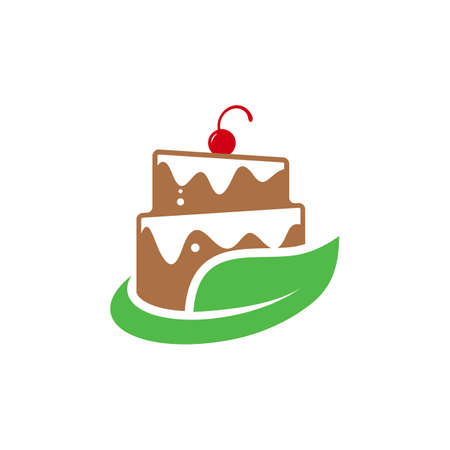 Leaf Bakery logo design vector template. Bakery logo conceptのイラスト素材