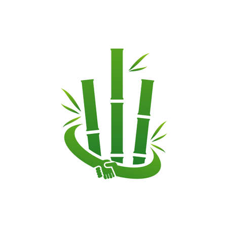 Deal Bamboo logo vector template, Creative Bamboo logo design conceptsのイラスト素材