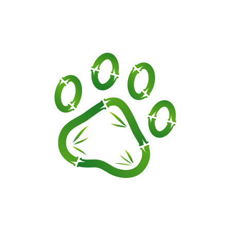 Pet Bamboo logo vector template, Creative Bamboo logo design conceptsのイラスト素材
