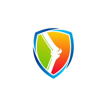 Shield Bone logo vector template, Creative bone logo design conceptsのイラスト素材