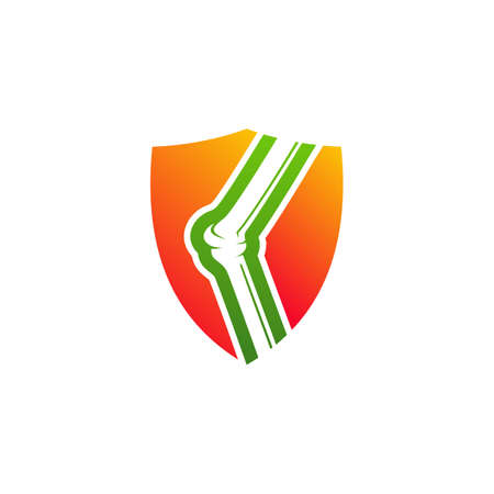 Shield Bone logo vector template, Creative bone logo design conceptsのイラスト素材
