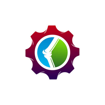 Gear Bone logo vector template, Creative bone logo design conceptsのイラスト素材