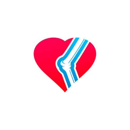 Love Bone logo vector template, Creative bone logo design conceptsのイラスト素材